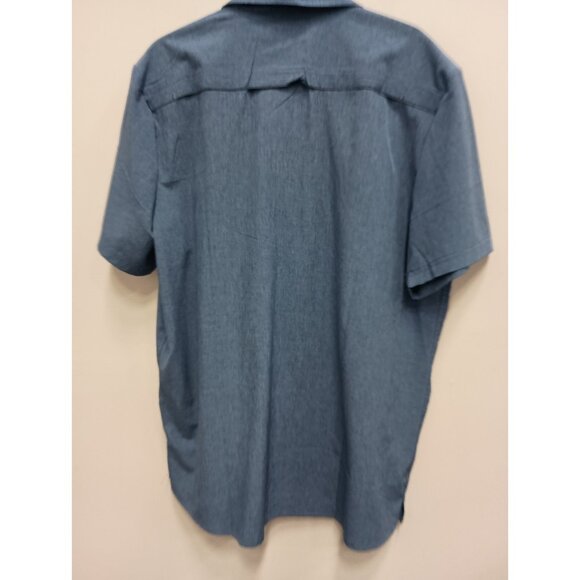 Zeroxposur Travel Series Mens Shirt XL Blue UPF 30+ Lightweight Short Sleeve NWT - Picture 9 of 9